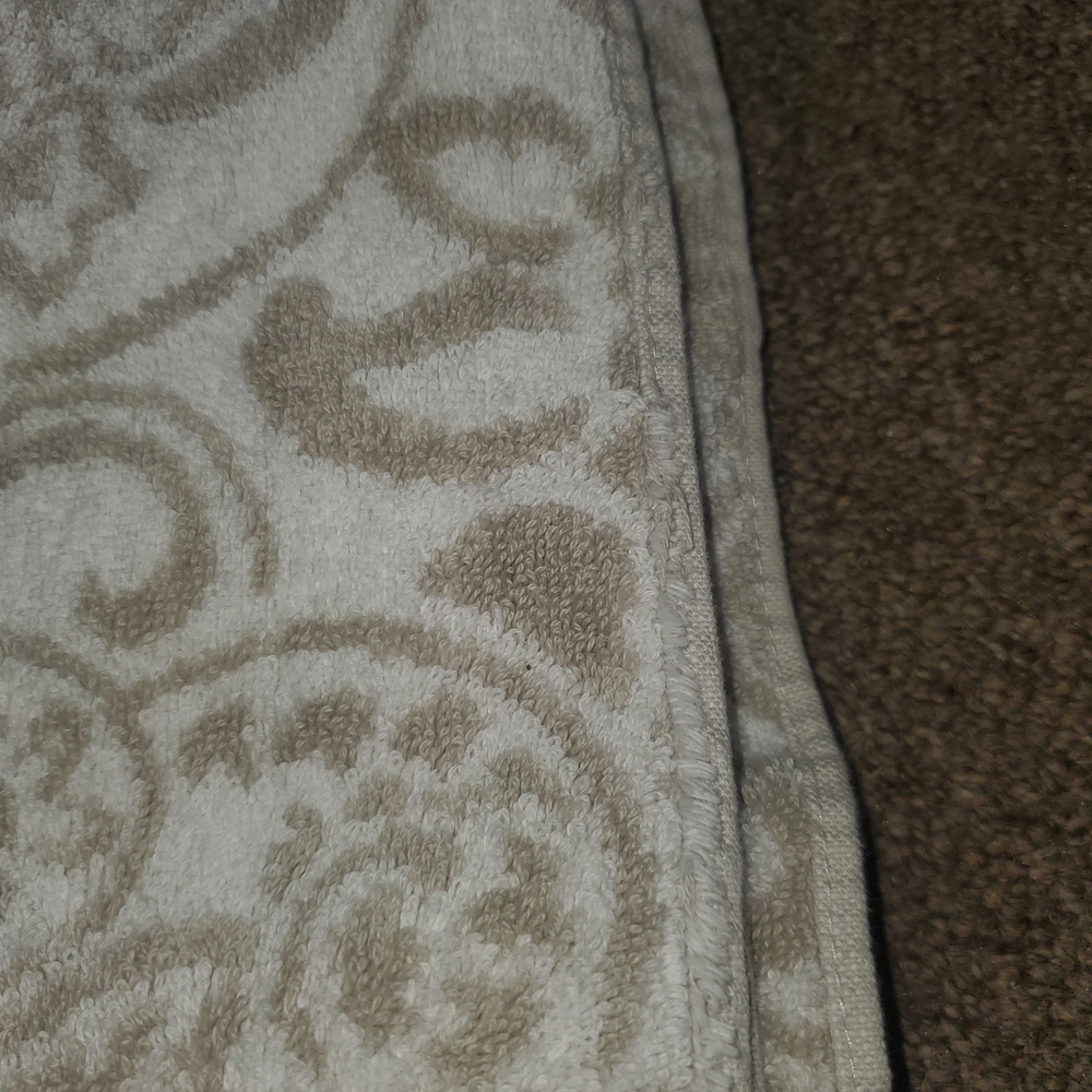 Lauren Ralph Lauren Bath Towel 55” X 29” 100% Cotton Paisley Brown White - Picture 5 of 6